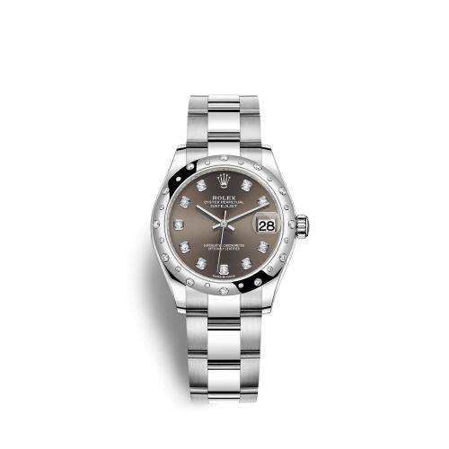 Rolex Datejust 31 Stainless Steel Domed Diamond / Oyster / Grey - Diamond 278344RBR-0007