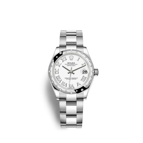 Rolex Datejust 31 Stainless Steel Domed Diamond / Oyster / White - Roman 278344RBR-0011