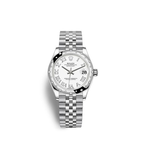 Rolex Datejust 31 Stainless Steel Domed Diamond / Jubilee / White - Roman 278344RBR-0012