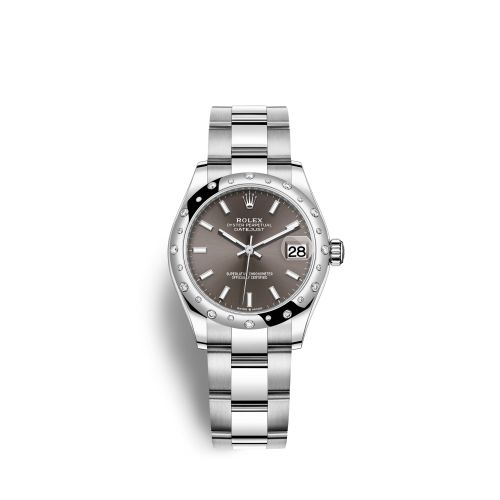 Rolex Datejust 31 Stainless Steel Domed Diamond / Oyster / Grey 278344RBR-0017