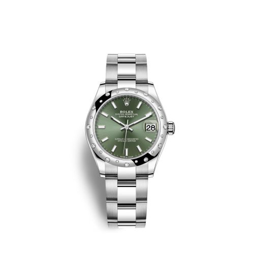 Rolex Datejust 31 Stainless Steel Domed Diamond / Oyster / Green 278344RBR-0019