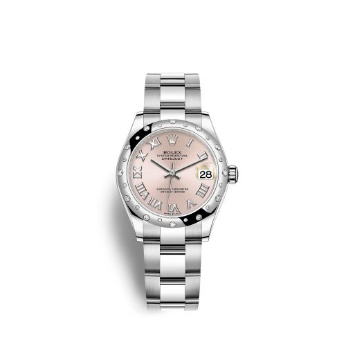 Rolex Datejust 31 Stainless Steel Domed Diamond / Oyster / Pink - Roman 278344RBR-0021