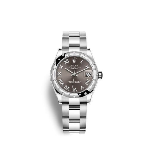 Rolex Datejust 31 Stainless Steel Domed Diamond / Oyster / Grey - Roman 278344RBR-0023