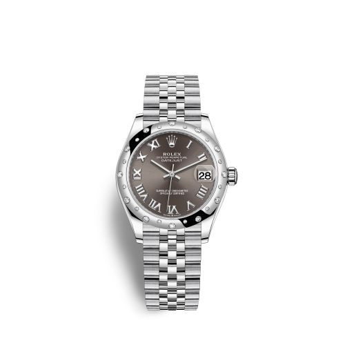 Rolex Datejust 31 Stainless Steel Domed Diamond / Jubilee / Grey - Roman 278344RBR-0024