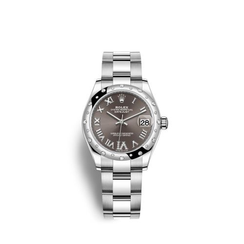 Rolex Datejust 31 Stainless Steel Domed Diamond / Oyster / Grey - Roman 278344RBR-0029