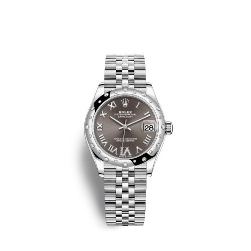 Rolex Datejust 31 Stainless Steel Domed Diamond / Jubilee / Grey - Roman 278344RBR-0030