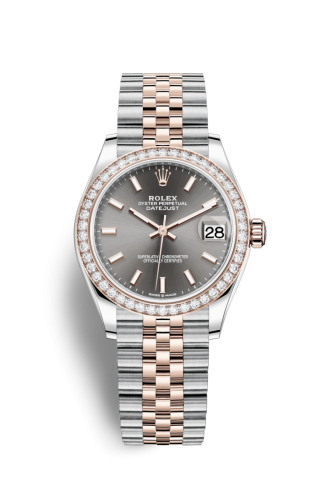 Rolex Datejust 31 Stainless Steel/ Rose Gold / Diamond / Grey / Jubilee 278381BRR-0018