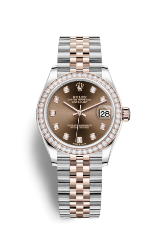 Rolex Datejust 31 Stainless Steel/ Rose Gold / Diamond / Chocolate - Diamond / Jubilee 278381RBR-0028