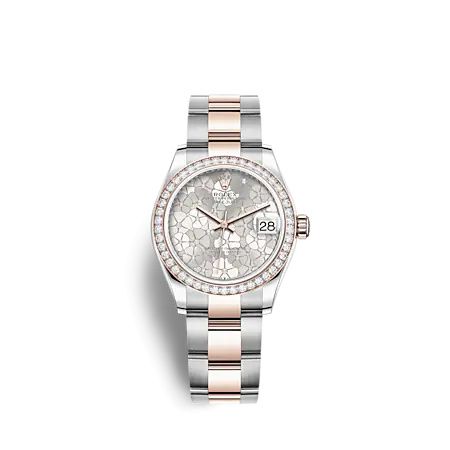 Rolex Datejust 31 Stainless Steel - Rose Gold / Diamond/ Silver - Floral / Oyster 278381RBR-0031