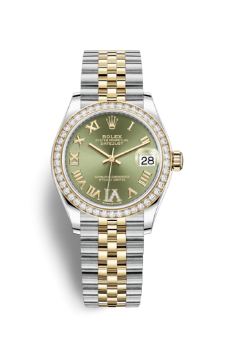 Rolex Datejust 31 Stainless Steel / Yellow Gold / Diamond / Olive - Roman / Jubilee 278383RBR-0016