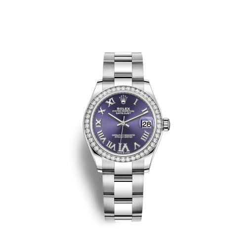 Rolex Datejust 31 Stainless Steel Diamond / Oyster / Aubergine - Roman 278384RBR-0029