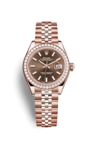 Rolex Lady-Datejust 28 Everose Diamond / Jubilee / Chocolate 279135RBR-0008