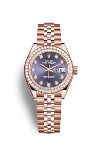 Rolex Lady-Datejust 28 Everose Diamond / Jubilee / Aubergine 279135RBR-0011