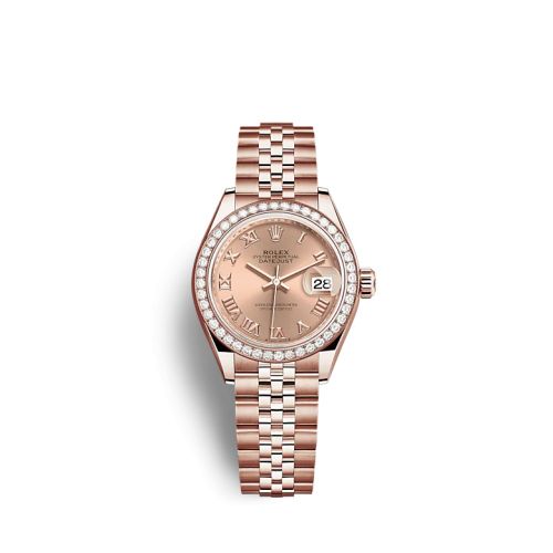 Rolex Lady-Datejust 28 Rose Gold / Diamond / Rose - Roman / Jubilee 279135RBR-0028