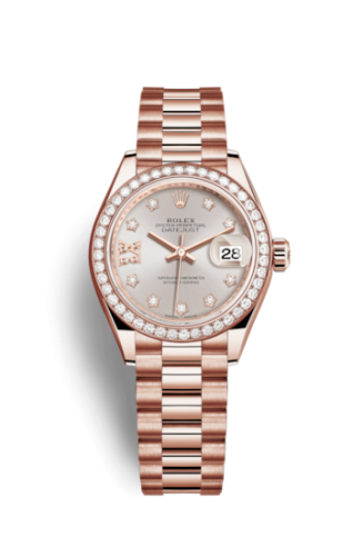Rolex Lady-Datejust 28 Everose Diamond / President / Sundust Diamond 279135rbr-0003