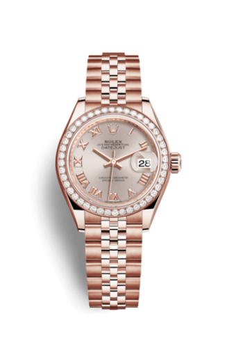 Rolex Lady-Datejust 28 Everose Diamond / Jubilee / Sundust Roman 279135rbr-0009