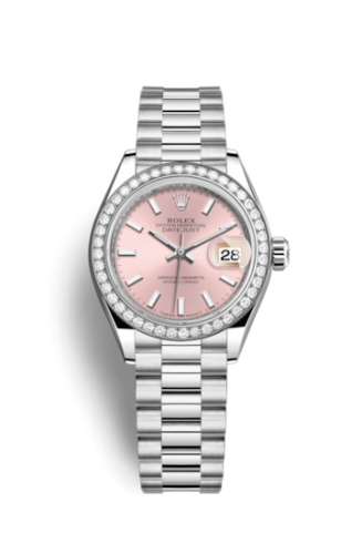 Rolex Lady-Datejust 28 Platinum Diamond / President / Pink 279136rbr-0004