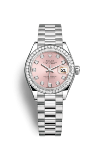 Rolex Lady-Datejust 28 Platinum Diamond / President / Pink Diamond 279136rbr-0005