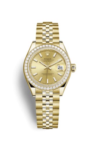 Rolex Lady-Datejust 28 Yellow Gold Diamond / Jubilee / Champagne 279138RBR-0013