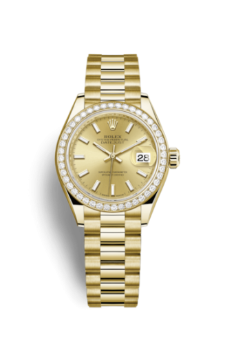 Rolex Lady-Datejust 28 Yellow Gold Diamond / President / Champagne 279138RBR-0014