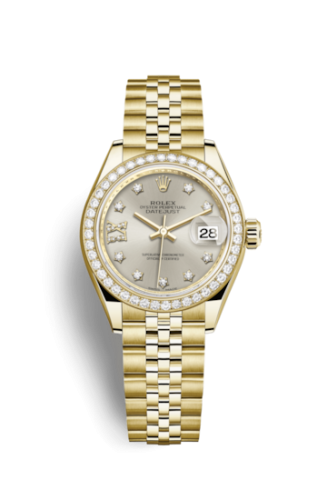 Rolex Lady-Datejust 28 Yellow Gold Diamond / Jubilee / Silver Diamonds 279138rbr-0002