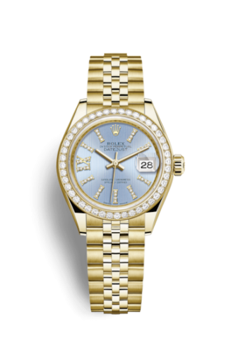 Rolex Lady-Datejust 28 Yellow Gold Diamond / Jubilee / Cornflower Diamonds 279138rbr-0009