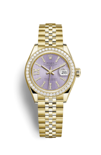 Rolex Lady-Datejust 28 Yellow Gold Diamond / Jubilee / Lilac Diamonds 279138rbr-0011