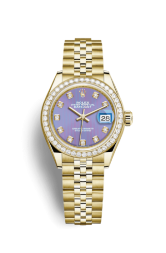 Rolex Lady-Datejust 28 Yellow Gold Diamond / Jubilee / Lavender Diamond 279138rbr-0028