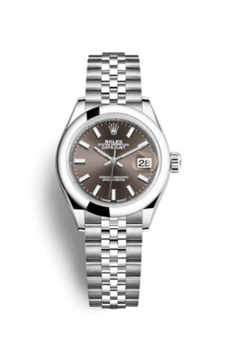 Rolex Lady-Datejust 28 Stainless Steel Domed / Jubilee / Dark Grey 279160-0009