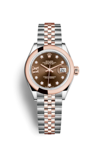 Rolex Lady-Datejust 28 Rolesor Rose Domed / Jubilee / Chocolate Diamond 279161-0003