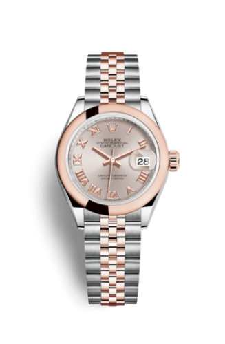 Rolex Lady-Datejust 28 Rolesor Rose Domed / Jubilee / Sundust Roman 279161-0005