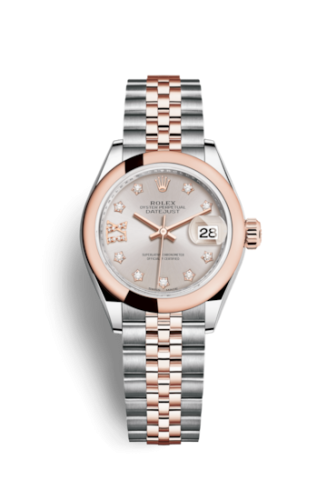 Rolex Lady-Datejust 28 Rolesor Rose Domed / Jubilee / Sundust Diamond 279161-0020