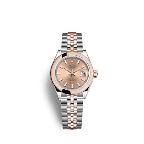 Rolex Lady-Datejust 28 Stainless Steel / Rose Gold / Domed / Rose / Jubilee 279161-0023