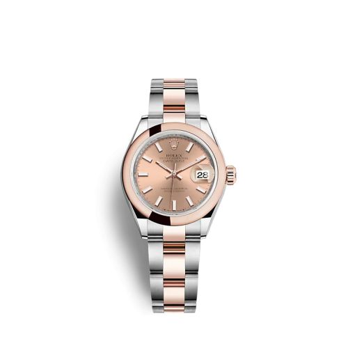 Rolex Lady-Datejust 28 Stainless Steel / Rose Gold / Domed / Rose / Oyster 279161-0024