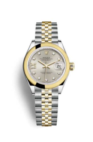 Rolex Lady-Datejust 28 Rolesor Yellow Domed / Jubilee / Silver Diamond 279163-0003