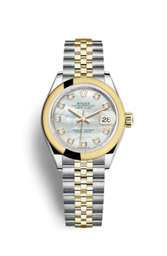 Rolex Lady-Datejust 28 Rolesor Yellow Domed / Jubilee / MOP 279163-0013