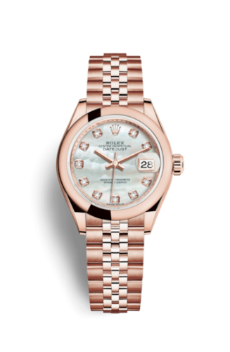 Rolex Lady-Datejust 28 Everose Domed / Jubilee / MOP 279165-0018