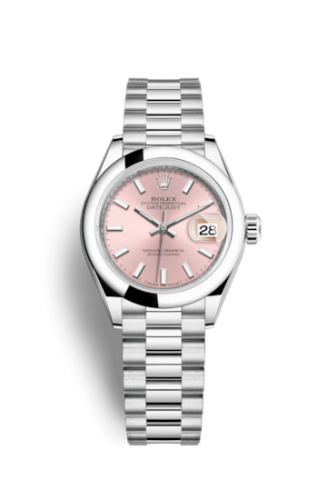 Rolex Lady-Datejust 28 Platinum Domed / President / Pink 279166-0004