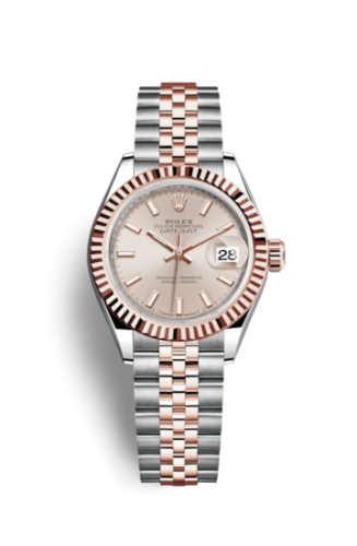 Rolex Lady-Datejust 28 Rolesor Rose Fluted / Jubilee / Sundust 279171-0001