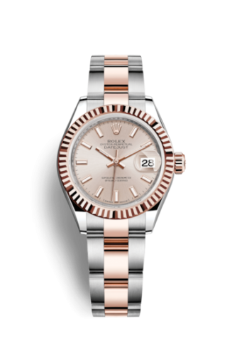 Rolex Lady-Datejust 28 Rolesor Rose Fluted / Oyster / Sundust 279171-0002