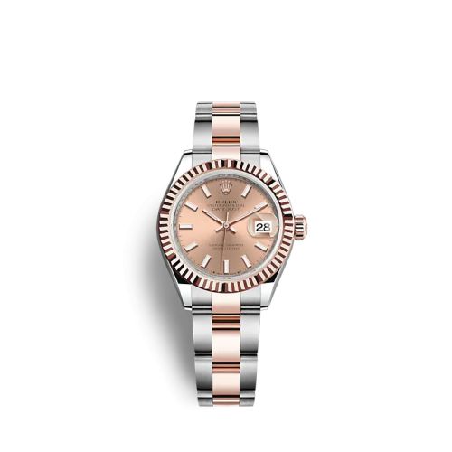 Rolex Lady-Datejust 28 Stainless Steel / Rose Gold / Fluted / Rose / Oyster 279171-0024