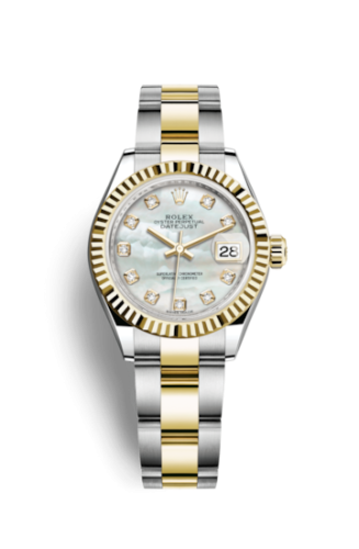 Rolex Lady-Datejust 28 Rolesor Yellow Fluted / Oyster / MOP 279173-0014