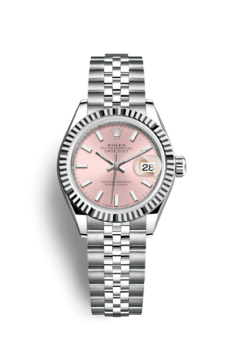 Rolex Lady-Datejust 28 Stainless Steel Fluted / Pink / Jubilee 279174-0001