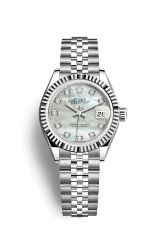 Rolex Lady-Datejust 28 Stainless Steel Fluted / MOP / Jubilee 279174-0009