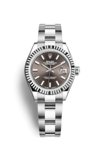 Rolex Lady-Datejust 28 Stainless Steel Fluted / Grey / Oyster 279174-0012