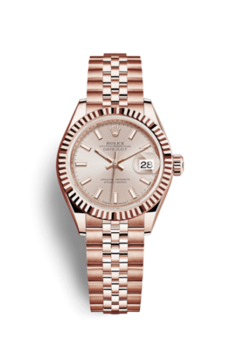 Rolex Lady-Datejust 28 Everose Fluted / Jubilee / Sundust 279175-0003