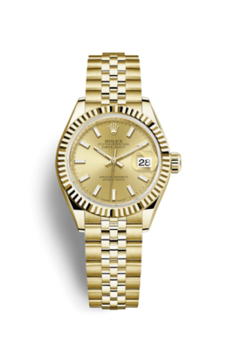 Rolex Lady-Datejust 28 Yellow Gold Fluted / Jubilee / Champagne 279178-0003