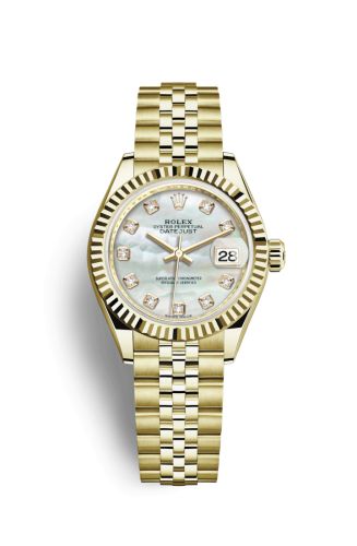 Rolex Lady-Datejust 28 Yellow Gold Fluted / Jubilee / MOP 279178-0026