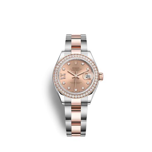 Rolex Lady-Datejust 28 Stainless Steel / Rose Gold / Diamond / Rose - Diamond / Oyster 279381RBR-0028