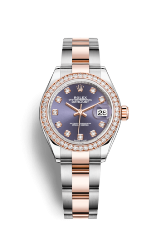 Rolex Lady-Datejust 28 Rolesor Rose Diamond / Jubilee / Aubergine Diamond 279381rbr-0016
